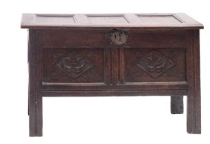 An oak coffer,