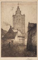 British School, 20th Century The Torridge, Taddiport, North Devon Etching 11.5 x 16.