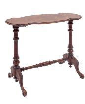 A Victorian burr walnut side table,