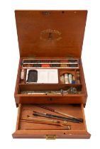 A Victorian mahogany artist's paint box by Reeves & Sons,