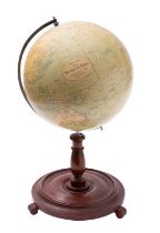 A Philips 12" terrestrial globe, retailed by Harrods of London,