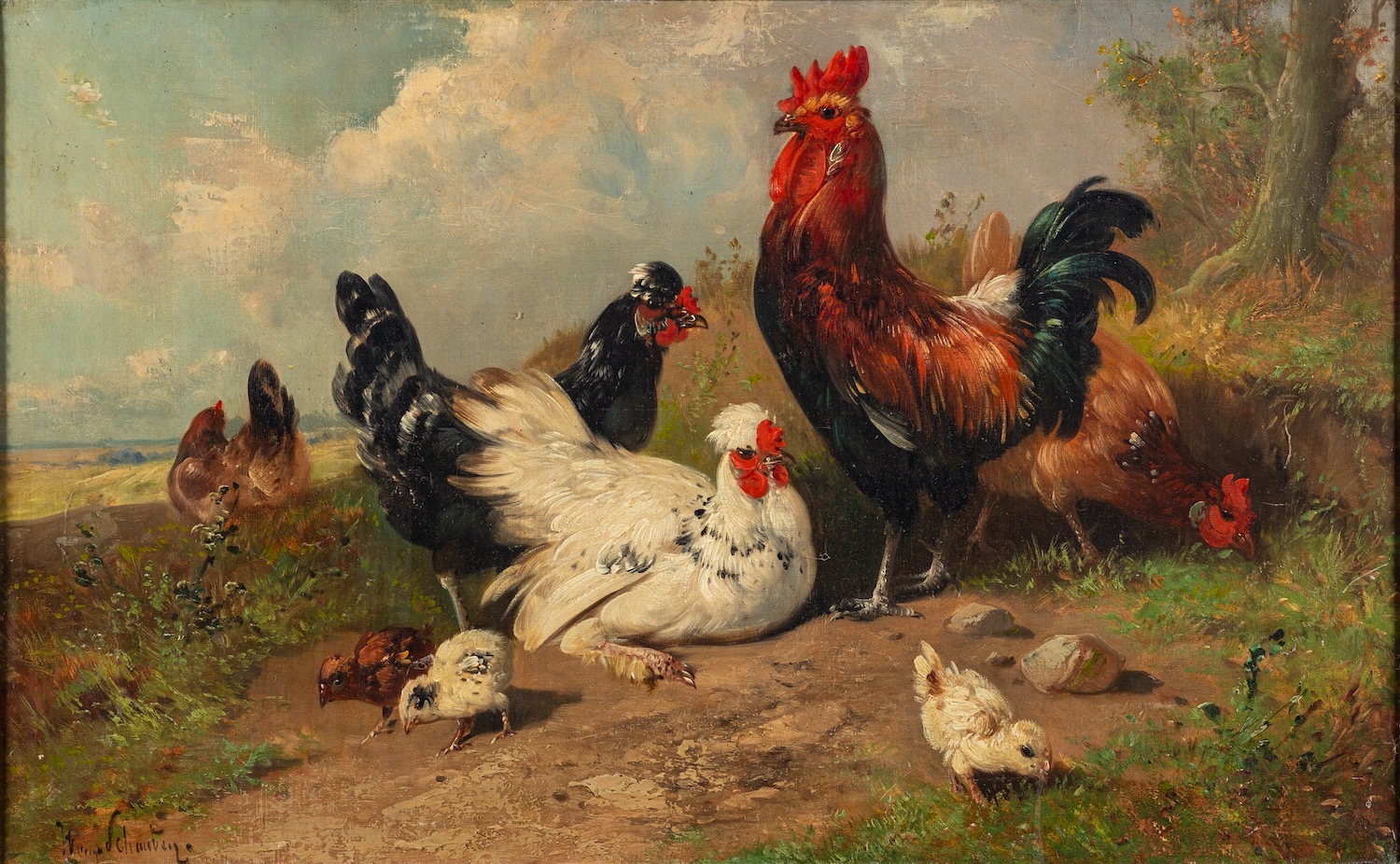 WITHDRAWN Continental School, 19th Century Chickens,