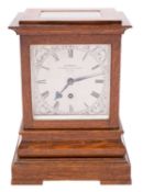 John Walker, London, an oak 'four-glass' mantel clock having an eight-day duration,