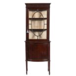 An Edwardian mahogany and glazed display cabinet,