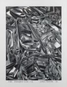 *James Edward Bostock (British, 1917-2006) 'Brentford Lock' Wood engraving 20.5 x 15.5cm No.