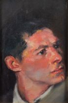 *Robert Oscar Lenkiewicz (British, 1941 - 2002) Portrait of David, Helingoe, Street Person,