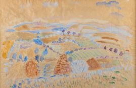 Hein Heckroth (German, 1901-1970) Devonshire landscape inscribed Devonshire for Elsa,