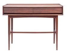 Richard Hornby for Fyne Ladye furniture, an afrormosia writing desk or side table,