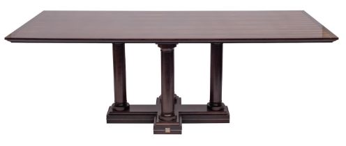 David Linley, London; a coromandel and ebony dining table,