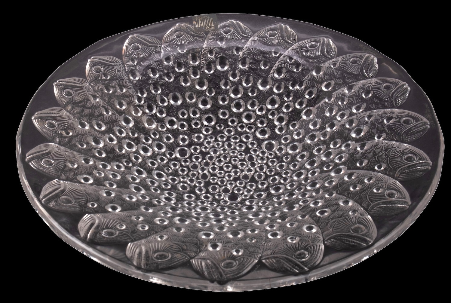 A Lalique Cristal bowl, Roscoff,