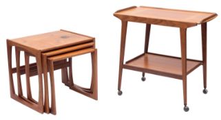 A nest of three teak tables by G Plan,