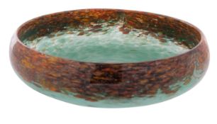 A Monart glass bowl,
