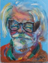 *Sven Berlin (Britsh, 1911-1999) Self portrait Oil on board 40.5 x 30.