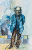 *Robert Oscar Lenkiewicz (British,1941-2002) Diogenes Watercolour 41.