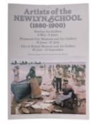 Six exhibition posters 'Artists of the Newlyn School 1880-1900', Newlyn Art Gallery 1979 'Cornwall.