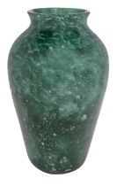 A Whitefriars cloudy green glass vase, of oviform, pattern no.