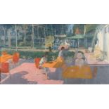 *Andrew Macara (British, b.1944) The Cafe, Salou Oil on canvas 49.