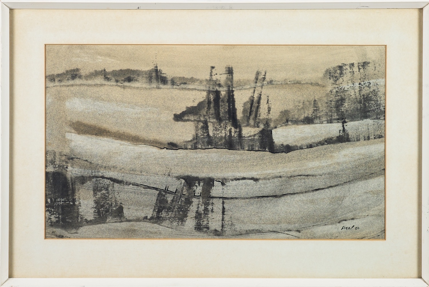 Maurice Boel (Belgian,1913-1998) Landscape Pen and ink and grey wash 23 x 39. - Image 5 of 7