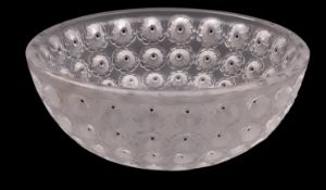 A Lalique Cristal bowl, Nemours,