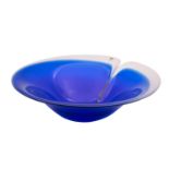 Mats Johanssen 'Blue Magic' bowl of circular notched form,