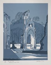 Geoffrey Plant (British,1939-2000) Tor and Abbey, Glastonbury; together with Apple trees,