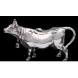 A Continental silver cow creamer, import marked for London 1897, sponsor's mark of Berthold Muller,