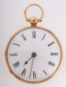 Melville & Stoddart, London an 18ct gold pocket watch,