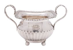 An early 20th century silver two handled sugar bowl by William Hutton and Sons,