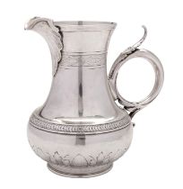 An American silver milk jug by Gorham, probably last quarter of the 19th century, of baluster form,
