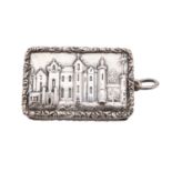 An early Victorian silver 'castle' top vinaigrette by Edward Smith, Birmingham 1842,