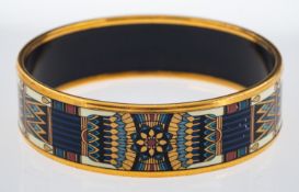 A Michaela Frey bangle with enamel decoration, internal measurement 6.