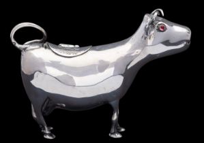 A Dutch silver cow creamer, two pseudo marks, 1814-1953 2nd standard (.