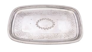 A George III Scottish silver tea pot stand by P.