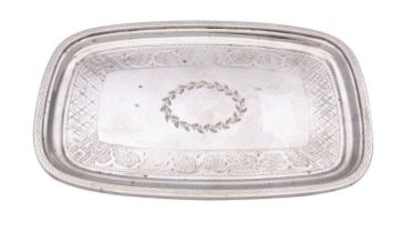 A George III Scottish silver tea pot stand by P.