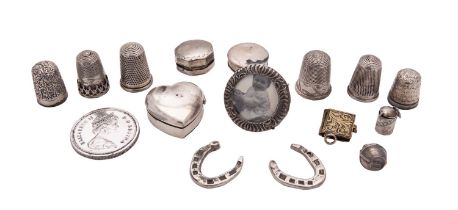 A small collection of silver and plated wares,