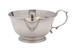 A George II English provincial silver cream jug by Pentecost Symonds of Plymouth, Exeter 1739,