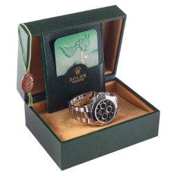 Rolex Daytona a gentleman's stainless steel wristwatch, the black dial signed Rolex,