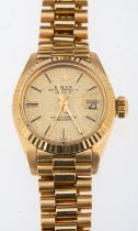 Rolex Oyster Datejust, a lady's 18ct gold wristwatch, model 6917, date J 1601,