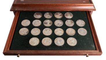 The 100 Greatest Masterpieces, a silver medallion set by John Pinches, London 1974-78,
