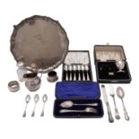 A collection of silver, mainly 20th century,