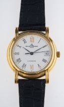 Baume & Mercier Classima an 18ct gold gentleman's wristwatch the white dial with Roman numerals,