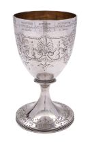 A George III silver Shooting Trophy by John Emes, London 1801, of chalice form,