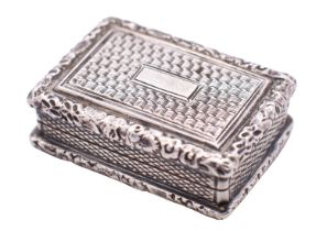 A George IV silver vinaigrette by John Bettridge, Birmingham 1825,