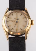 Rolex Oyster Precision 9ct gold wristwatch the dial baton and Roman numerals,