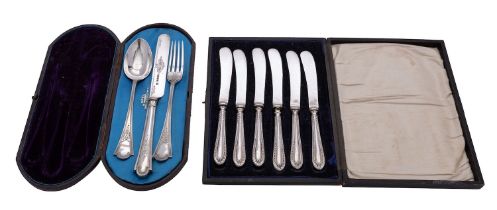 A Victorian silver christening set by Martin, Hall & Co, London and Sheffield 1876,