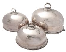 A large George IV Old Sheffield plated meat dome by Dan Holy, Parker & Co, Mulberry Street,