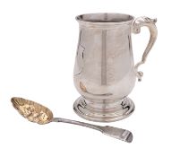 A late Victorian silver baluster mug by Thomas Hayes, Birmingham 1898,