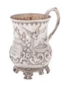 A Victorian silver christening mug by Martin, Hall & Co.