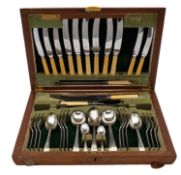 A matched silver part Old English pattern table service by Angora Silver Plate Co.