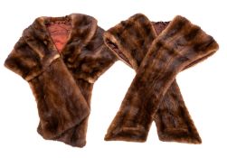 Two mid 20th century mink stoles (2).